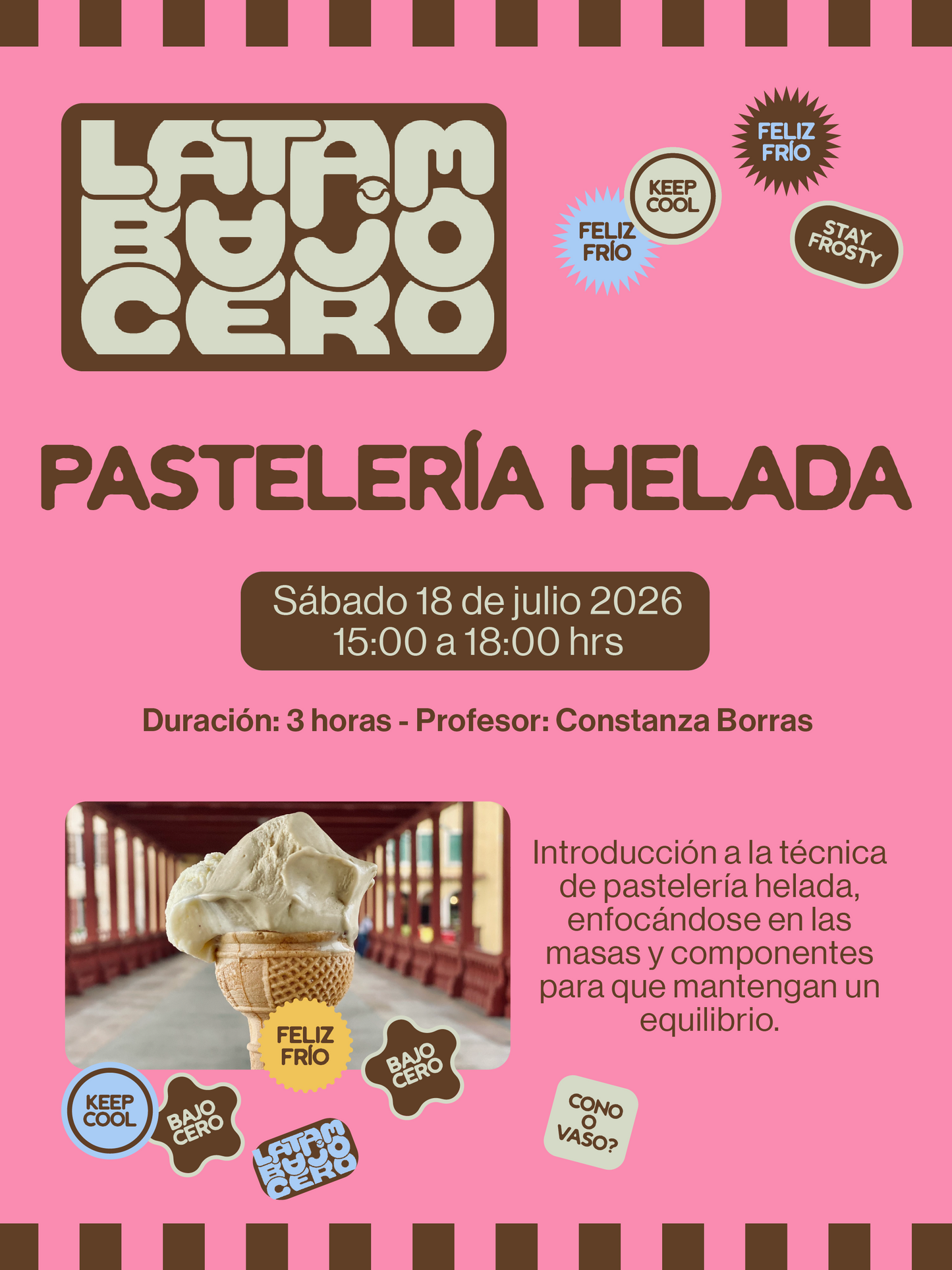 Curso Pastelería Helada — Streaming Festival Latam Bajo Cero 2026