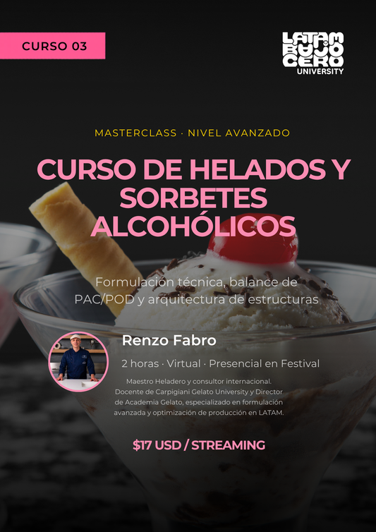 Curso Helados y Sorbetes Alcohólicos — Streaming Festival Latam Bajo